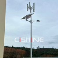 Poteau d'éclairage public extérieur LED hybride éolien-solaire Cishine, conception personnalisée, 6m, 8m, 9m, 10m, 12m, 30W, 60W, 90W