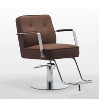 Grande demande pompe hydraulique réglable en hauteur avec repose-pieds marron petit fauteuil de barbier pour salon de coiffure salon de beauté