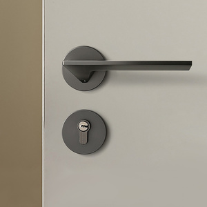 Moderno stile semplice camera da letto interna camera da letto magnetica in legno <span class=keywords><strong>serratura</strong></span> Modulare grigio silenzioso nero maniglie delle finestre - Product Image 2