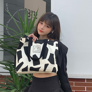 Sac en toile de style coréen, original, motif Joker, grande capacité, fermeture éclair, sac à bandoulière en toile pour femmes - Product Image 2