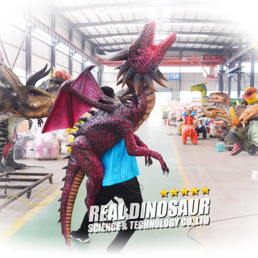 Animatronic Dragon Props Realistische Dragon Schouder Marionet