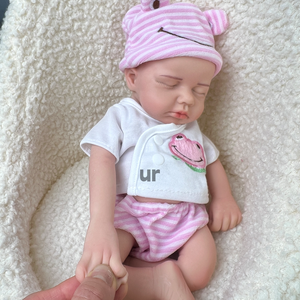 12 Zoll realistische Silikon wieder geborene Puppe Soft Touch Haut offener Mund Baby puppe High Realism Collect able - Product Image 5