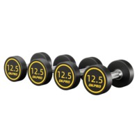 Produsen Dumbbell Urethane Murah Grosir Kustom untuk Peralatan Olahraga Gym, Dumbbell Kepala Bulat CPU