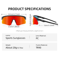YUEDIO Vente en gros en stock, ensemble de 3 verres interchangeables, lunettes de cyclisme, monture TR90, protection UV400, lunettes de sport d'extérieur avec étui en EVA