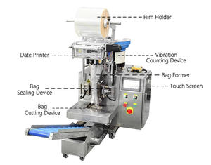 Paquete automático de bolsas individuales Softgel Gummy Bear Candy Tablet Sachet Máquina empacadora de conteo para azúcar - Product Image 3