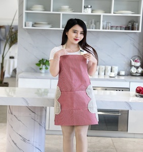 Hot bán tốt nhất Tạp dề cho phụ nữ tay khăn đầu bếp tạp dề với túi sọc khá Tạp dề với túi - Product Image 3