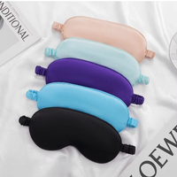 Masque de sommeil en satin de soie respirant de luxe, super doux, avec logo personnalisé, de haute qualité, pour les voyages, avec bande élastique