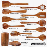 Offres Spéciales : Ensemble d'ustensiles de cuisine en bois (cuillère, fourchette, spatule) – Fournitures et accessoires de cuisine