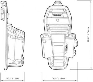 กระเป๋าใส่เครื่องมือช่างไฟฟ้าขนาดเล็ก BSCI Strong Tradesman พร้อมช่องใส่ของ 6 ช่อง และที่เกี่ยวค้อนสำหรับทุกขนาด - Product Image 6