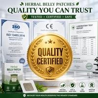 Patch chauffant abdominal aux herbes pour le soin du nombril OEM 3 autocollants + 3 pilules/boîte, autocollant amincissant à la moxibustion pour la taille, vente en gros