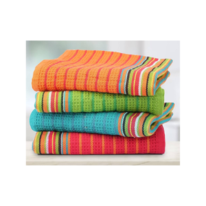 Durable Durable 100% Coton Brodé Orange Stripe Serviettes de Cuisine Léger Lavable En Machine Parfait pour La Cuisine Familiale - Product Image 1