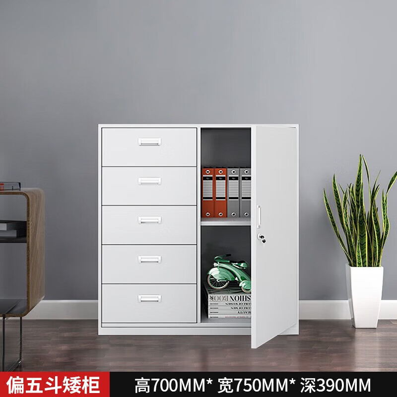 Meuble bas avec cinq tiroirs