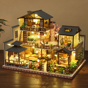 Kit de construction en bois en gros, Villa japonaise multi-pièces, Puzzle 3D DIY, Maison de poupée miniature, Anti-stress pour adultes, Objets de collection - Product Image 2