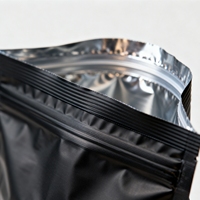 Kleine plastic koffiezakjes met ritssluiting en ventiel 50g 100g 250g Staande pouch, food grade, voor melk & dierenvoer, groothandel