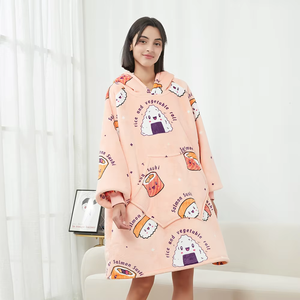 <span class=keywords><strong>Pigiama</strong></span> in pile oversize indossabile in poliestere 100% invernale di alta qualità per bambini adulti - Product Image 2