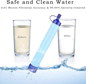 Pajita de Filtración de Agua para Supervivencia, Pajita de Preparación para Emergencias, Filtro de Agua para Senderismo y Camping - Product Image 3