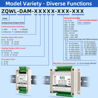 Module de sortie analogique bipolaire haute précision 16 bits, interface RS485 Modbus RTU, isolation 2500V, réglable -5V~5V/-10V~10V 2-10