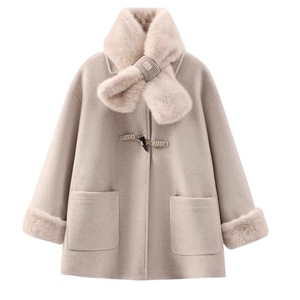 Áo khoác len cao cấp thời trang nữ, hai lớp, size lớn, dáng rộng, kiểu ngắn & dài, chất liệu cotton dệt dày - Product Image 6