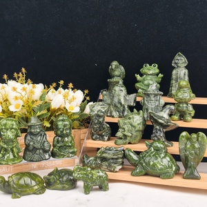 Vente en gros d'objets artisanaux en cristal naturel, styles variés, statue en jade Xiuyan, sculpture en cristal, énergie pour la décoration de la maison, ornement, cadeau - Product Image 1
