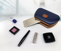 Trousse de toilette de voyage de première classe pour avion, avec logo personnalisé, fermeture éclair et design tendance, fabriquée en usine