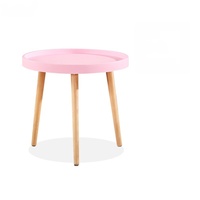 Table basse ronde en plastique moderne de luxe pour appartement et café, fournie directement par l'usine
