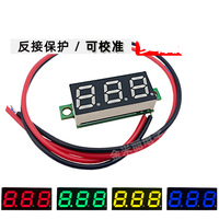 Modul Tampilan LED Mini 0,36 Inci DC0-100V Voltmeter Digital Catu Daya AC/DC untuk Mobil Sepeda Motor