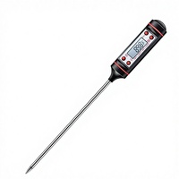 Termometer Dapur Digital Plastik Tahan Air Bertenaga Baterai dengan Rentang -50-300C untuk BBQ dan Penggunaan Daging Rumah Tangga