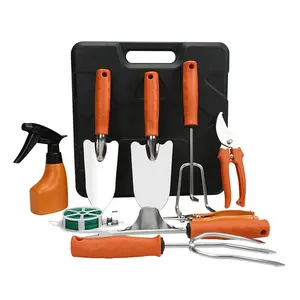Conjunto de ferramentas para jardim, venda quente, novo conjunto de ferramentas para jardim, aço inoxidável, 9 peças, conjunto de pá para poda