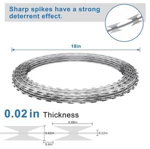 Fil barbelé rasoir BTO-30 galvanisé à chaud en acier inoxydable pour la sécurité agricole anti-escalade - Product Image 5