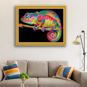 Colorido Animal camaleón pintura <span class=keywords><strong>por</strong></span> números arte de pared Diy imagen <span class=keywords><strong>por</strong></span> números Kits de animales <span class=keywords><strong>para</strong></span> regalo único - Product Image 3