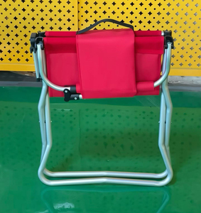 Chaise <span class=keywords><strong>de</strong></span> camping pliable compacte et portable en aluminium avec dossier et accoudoirs pour la plage, la pêche et les événements - Product Image 3