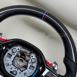 Volant en fibre de carbone M Performance avec palettes de changement de mode M rouges pour <span class=keywords><strong>BMW</strong></span> G20 G22 G28 G30 G38 G01 G05 M3 M4 M5 - Product Image 5
