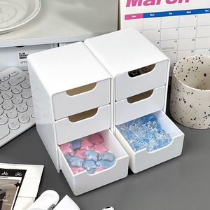 Desktop <b>Storage</b> <b>Drawers</b> Three Layer <b>Plastic</b> Organizer For Desk Neatening And Office Use - Product Image 3