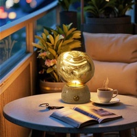 Nouveau Style Portable sans fil marbre lampe de Table batterie Rechargeable décor à la maison chevet bureau lumière