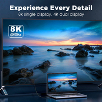 Kabel USB4 VCOM Sudut Kanan Tipe C ke C 5A 240W Pengisian Cepat 40Gbps Sinkronisasi Data Thunderbolt3 Kabel Video USB 8K