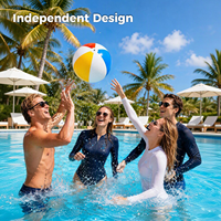 Ballon de plage gonflable Pursuefree en PVC, grand jouet gonflable pour enfants, ballon de plage gonflable pour l'extérieur et la mer