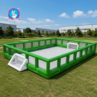 Terrain d'entraînement de football portable, terrain de pratique gonflable, assemblage rapide, système d'académie pour jeunes, jeux sportifs en PVC résistant aux intempéries