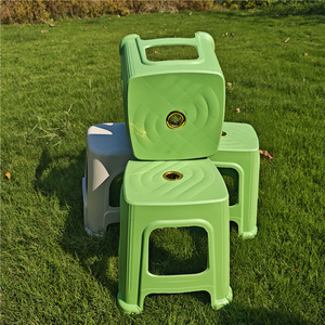 Living Room <b>Stool</b> 50cm Stackable <b>Plastic</b> Modern Design Home Furniture - Product Image 2