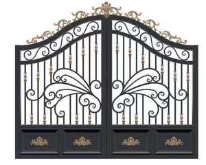 Porte double en aluminium avec technologie résistante à l'usure, décoration minimaliste de style central-asiatique, motif personnalisé, automatisation du moteur - Product Image 2