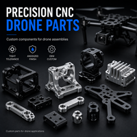 Componentes Mecánicos OEM de Precisión Personalizados en Acero Inoxidable y Aluminio, Mecanizado CNC, Piezas Electrónicas para Drones
