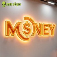 Lettres LED personnalisées à effet infini, en acrylique semi-transparent, étanches IPX7, multicolores, Bluetooth, pour décoration extérieure de voiture