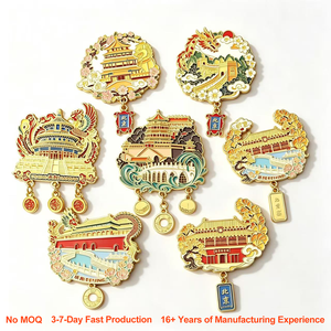 Imanes <span class=keywords><strong>de</strong></span> Refrigerador 3D <span class=keywords><strong>de</strong></span> Aleación <span class=keywords><strong>de</strong></span> Zinc, Recortados a Troquel, con Diseños <span class=keywords><strong>de</strong></span> Ciudades <span class=keywords><strong>de</strong></span> Diversos Países, Recuerdo Metálico, Fabricante - Product Image 1