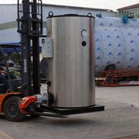 Chaudière à eau chaude industrielle verticale à tubes de fumée Zhongxin, entièrement automatique, à haute efficacité (92%), au gaz naturel/GPL/diesel, 100-1200 Kcal