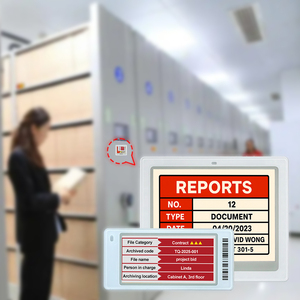 E-Paper <b>File</b> Cabinet Display Reusable Digital Index Card Electronic <b>Shelf</b> Label Esl For Smart Office Solution With Cloud System - Product Image 1