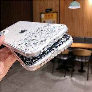 <span class=keywords><strong>Cover</strong></span> per <span class=keywords><strong>iPhone</strong></span> 17 Pro Max in <span class=keywords><strong>Silicone</strong></span> con Glitter a Stella, Accessorio Morbido in TPU Trasparente, Regalo per Lei - Product Image 4