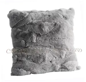 CX-D-27D Home Sofa Seat Decorative Rex Rabbit Fur Pillow