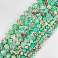 Stock en gros de perles de pierres précieuses naturelles en vrac 4mm 6mm 8mm 10mm 12mm perles de turquoise originales en vrac pour la fabrication de bijoux