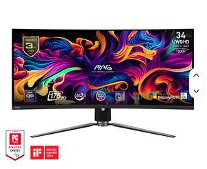 จอเกมมิ่ง MSI M-AG 341CQP QD-OLED ขนาด 34 นิ้ว ความละเอียด 3440x1440 (UWQHD) อัตราส่วนภาพ 21:9 ความถี่ 175Hz เวลาตอบสนอง 0.03ms (GTG) ครอบคลุมสีสัน 139.1% sRGB - Product Image 4