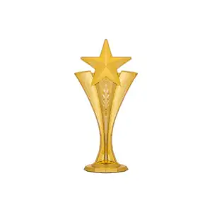 定制高品质金锌合金明星奖杯材料制造和支柱风格奖杯，供出口商使用