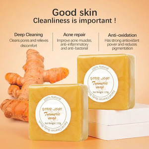 Savon au curcuma biologique éclaircissant au curcuma pour éliminer les taches brunes du visage contre l'acné - Product Image 2
